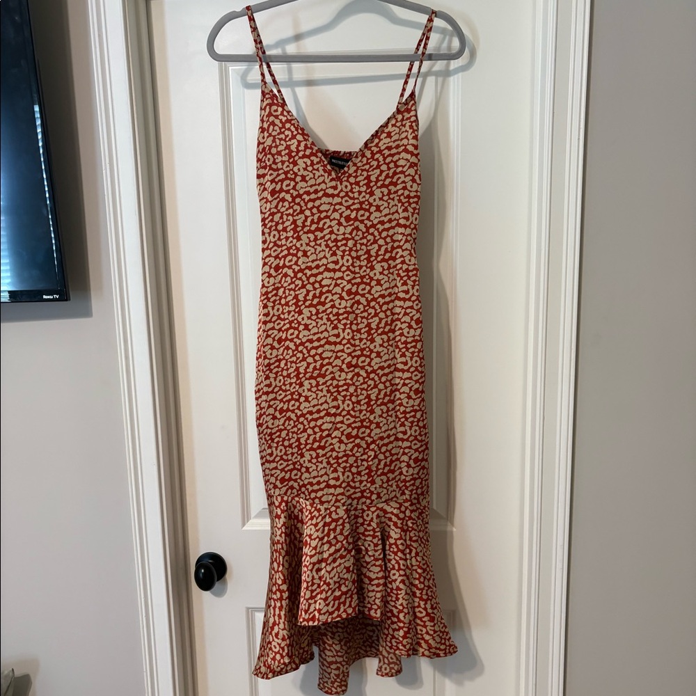 Red Cheetah print dress